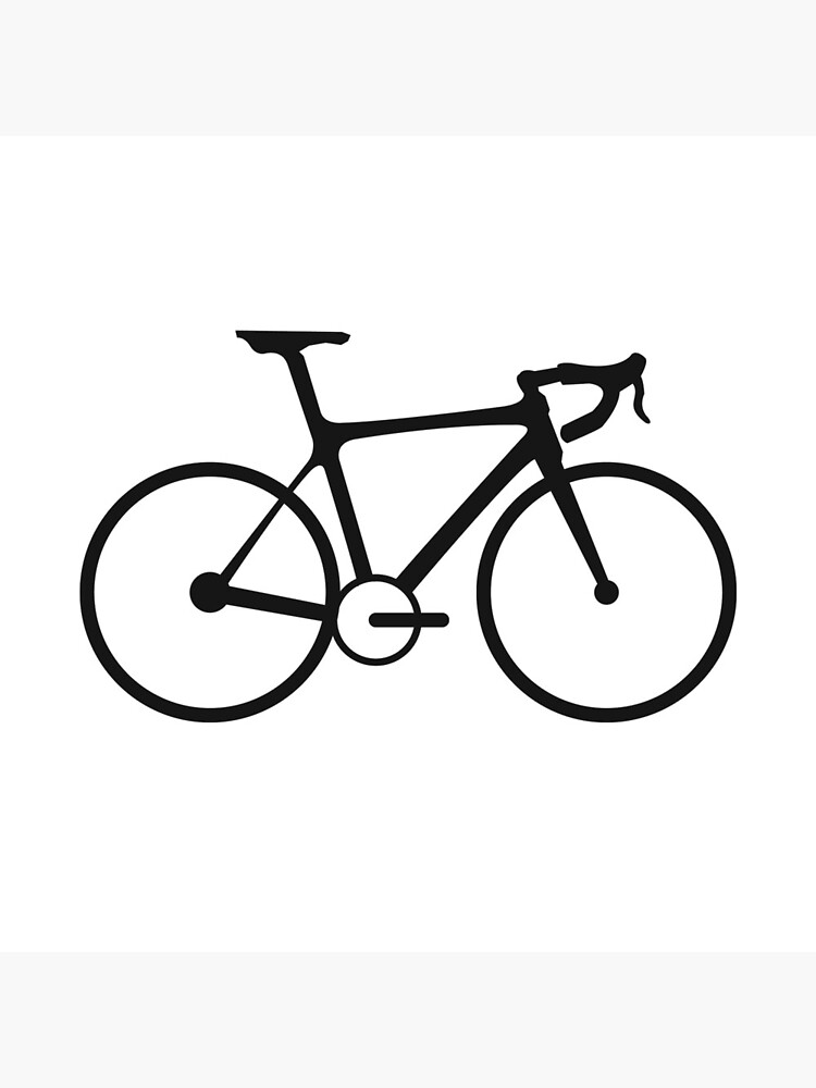 Racing Bike. Road Bike, Racing bicycle, Black on White. by TOMSREDBUBBLE