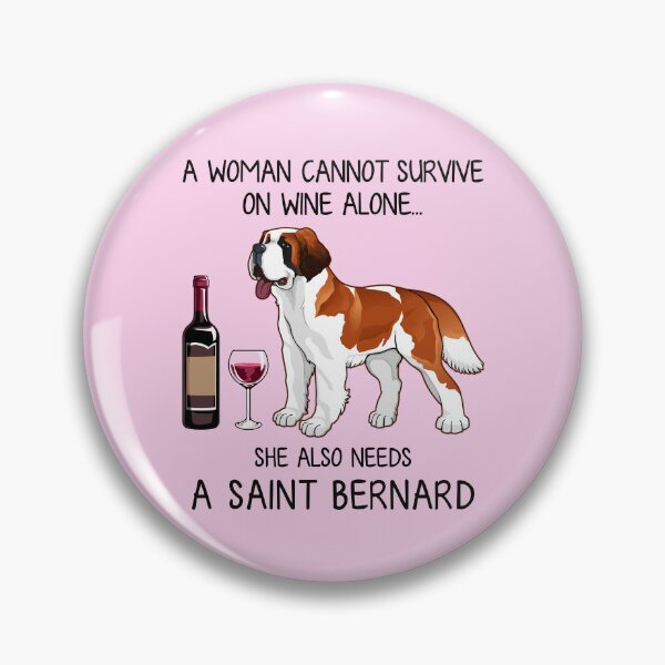 Item preview, Saint Bernard and wine Funny gift for dog mom designed and sold by TeeDoozy.