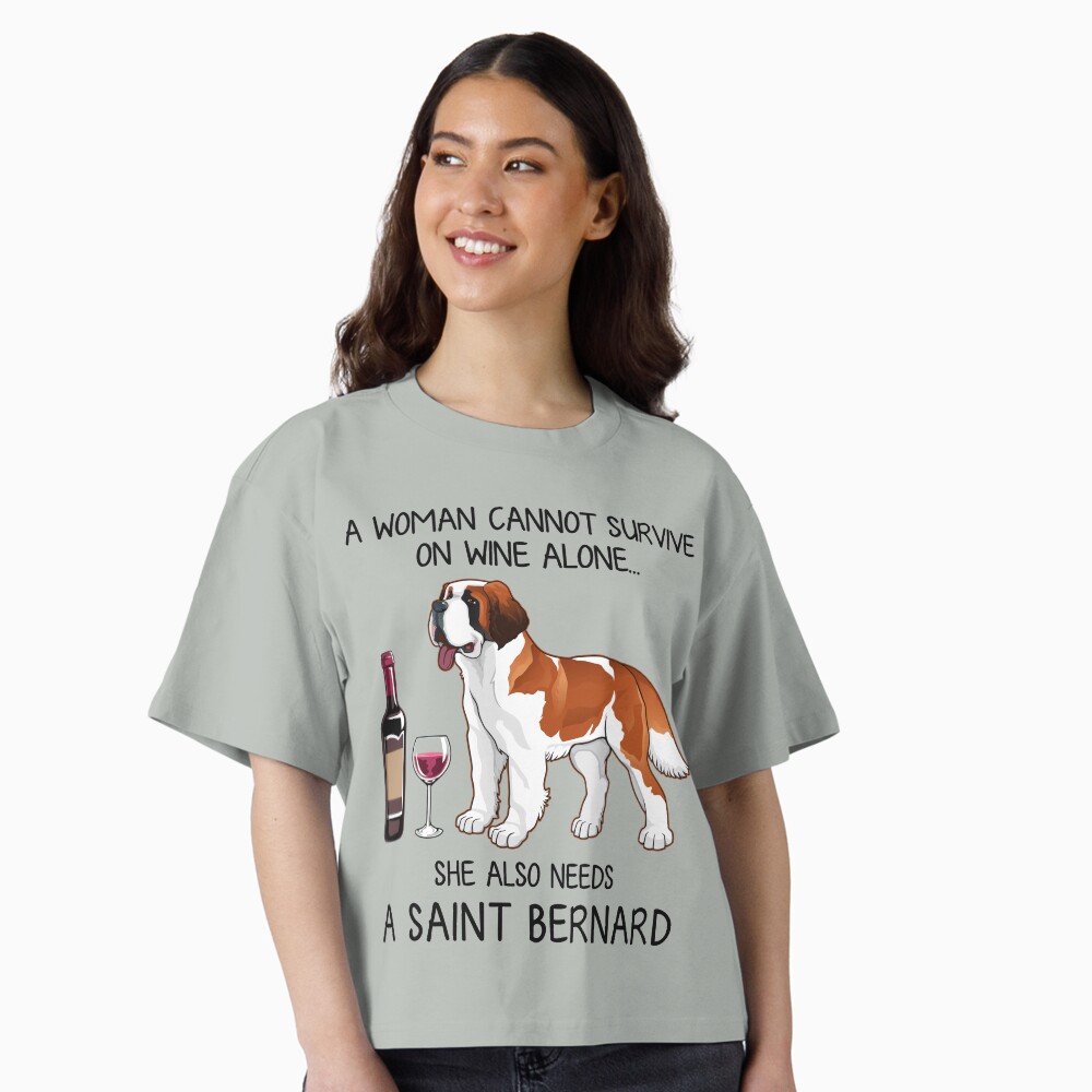 Saint Bernard and wine Funny gift for dog mom Essential T-Shirt