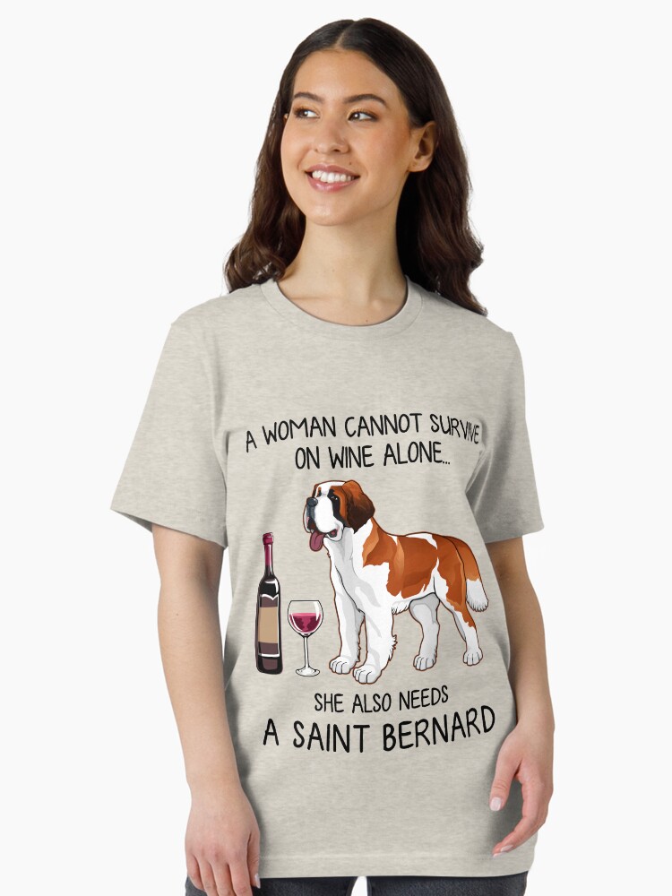 Saint Bernard and wine Funny gift for dog mom Essential T-Shirt