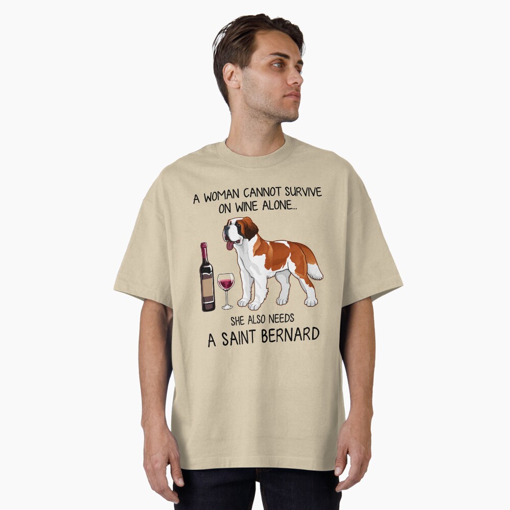 Saint Bernard and wine Funny gift for dog mom Essential T-Shirt