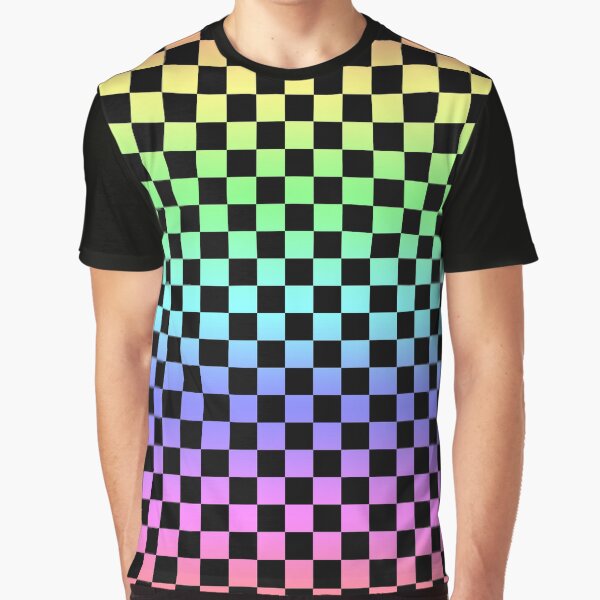 rainbow checkerboard shirt