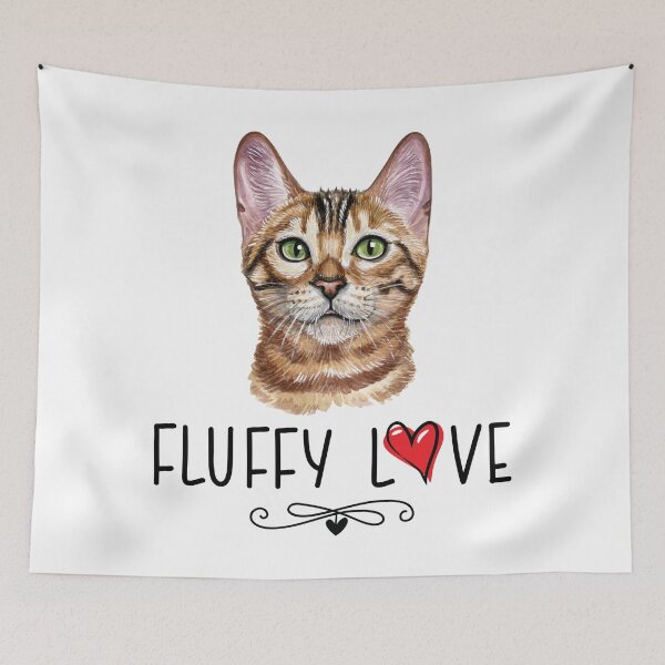 Item preview, Cat Fluffy Love Kitty Meow Portrait  designed and sold by Blok45.