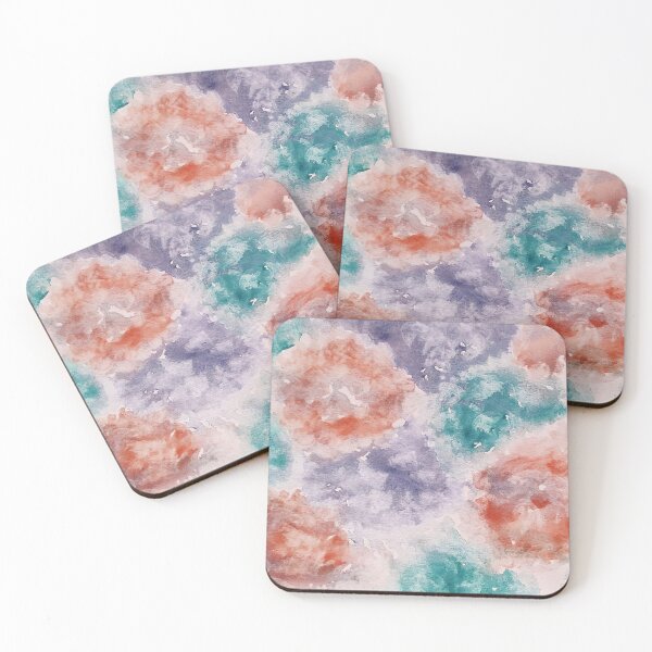 Item preview, watercolor hand painted abstract flowers 3 designed and sold by quinnstyle.