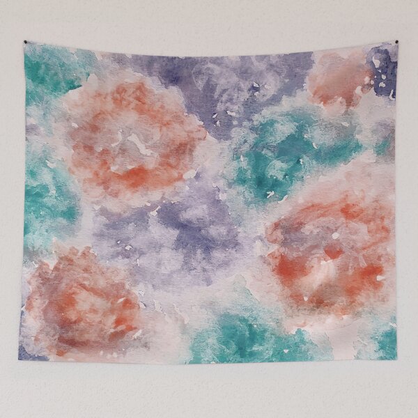 Item preview, watercolor hand painted abstract flowers 3 designed and sold by quinnstyle.