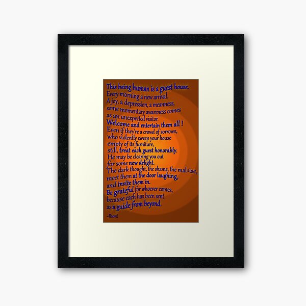 A favorite RUMI poem Framed Art Print