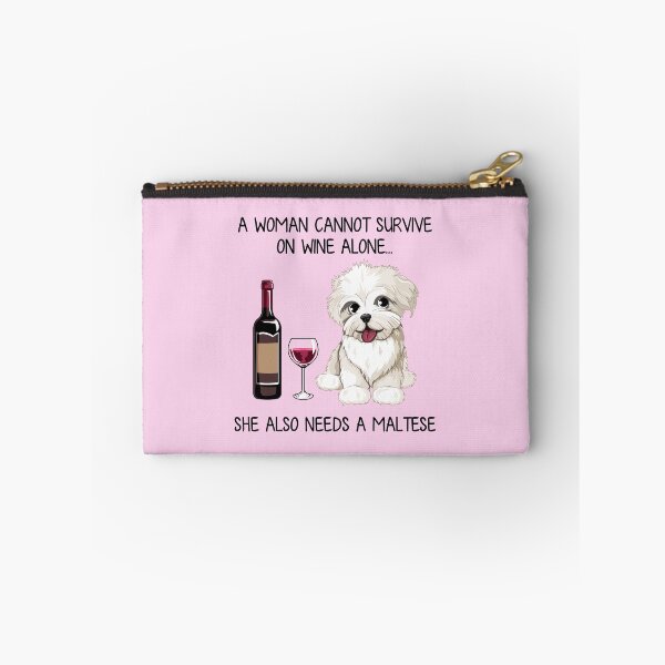 Item preview, Maltese and wine Funny gift for dog mom designed and sold by TeeDoozy.