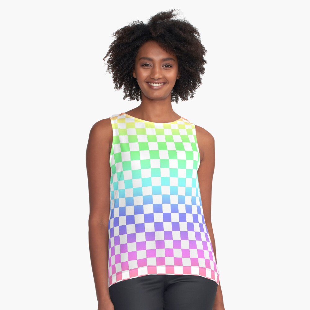 Checkered cheap rainbow shirt