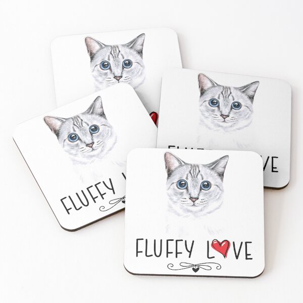 Item preview, Cat Fluffy Love Kitty Meow Portrait  designed and sold by Blok45.
