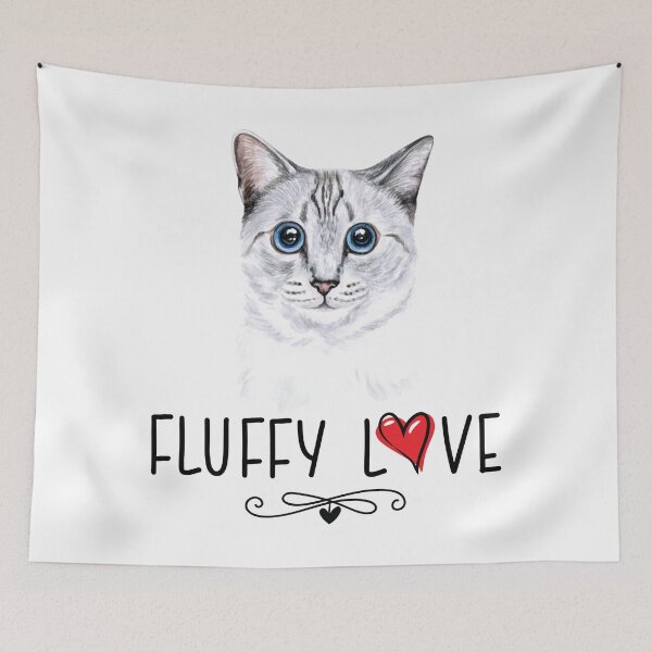 Item preview, Cat Fluffy Love Kitty Meow Portrait  designed and sold by Blok45.