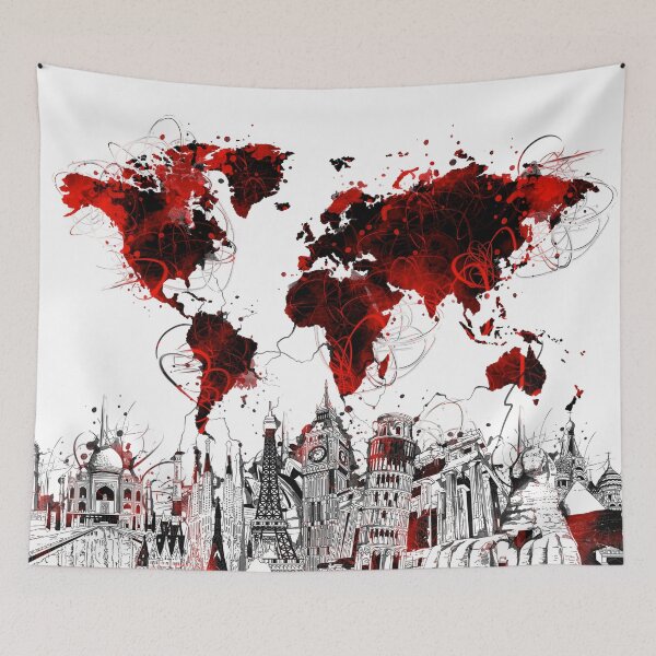 Item preview, world map designed and sold by BekimART.