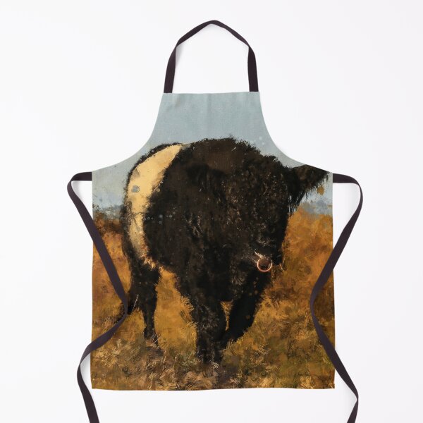 Item preview, Belted Galloway Cow, Cute Farm Animal, Belted Galloway Cattle Oil Paint, Scottish Belted Galloway Cattle designed and sold by Paintcorner.