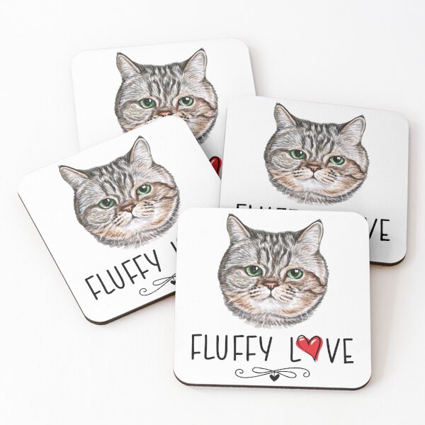 Item preview, Cat Fluffy Love Kitty Meow Portrait  designed and sold by Blok45.