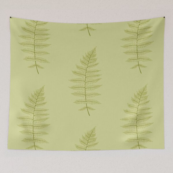 Item preview, Green ferns pattern. Botanical illustration. designed and sold by helga-wigandt.