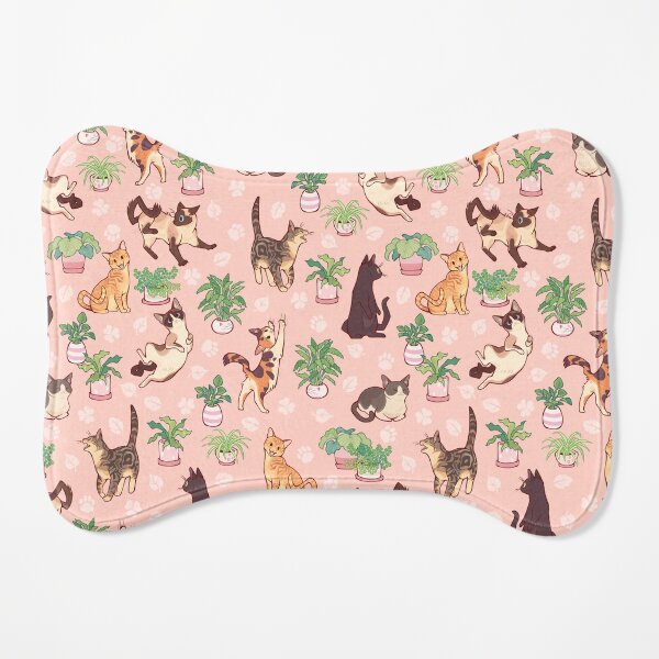 Cozy michis in pink Dog Mat
