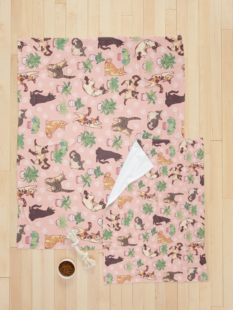 Alternate view of Cozy michis in pink Pet Blanket