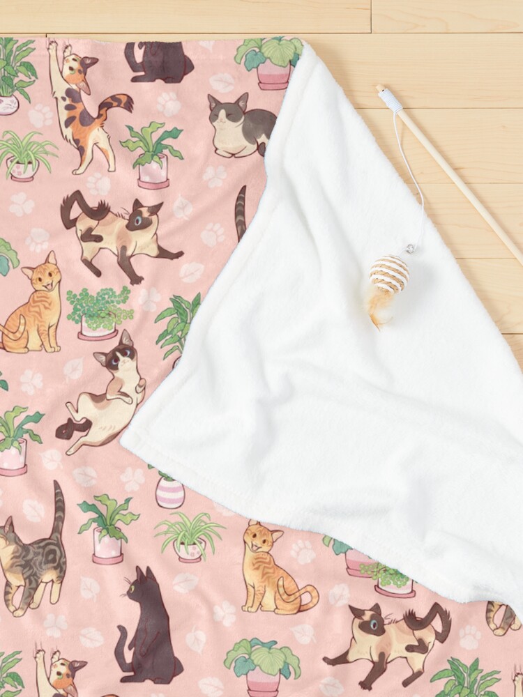 Alternate view of Cozy michis in pink Pet Blanket