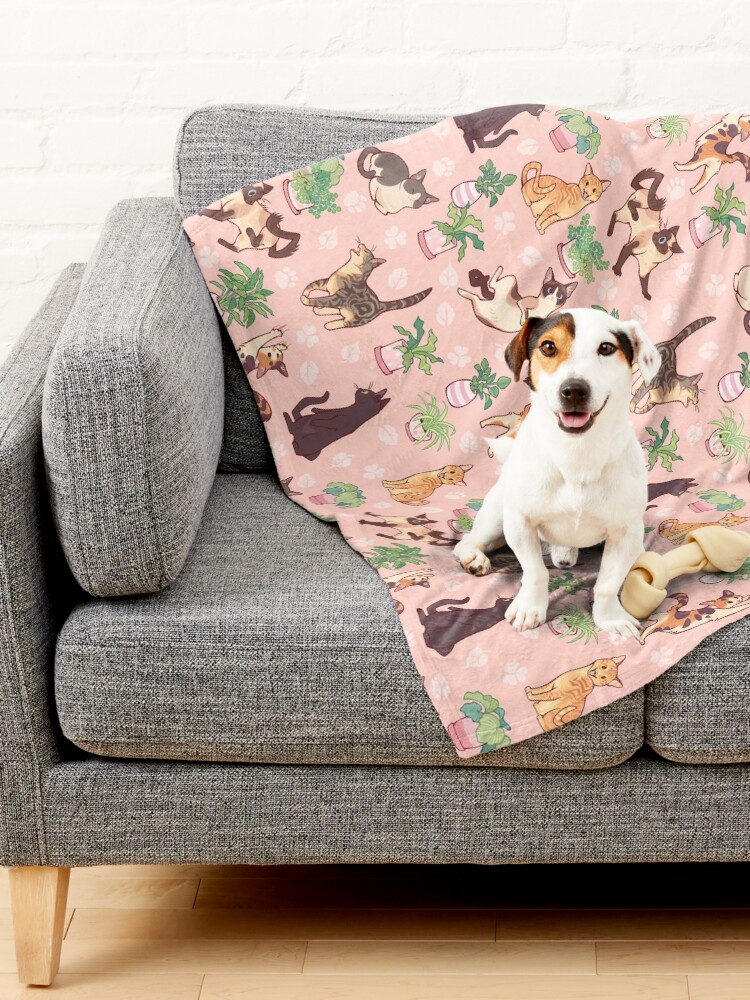 Alternate view of Cozy michis in pink Pet Blanket