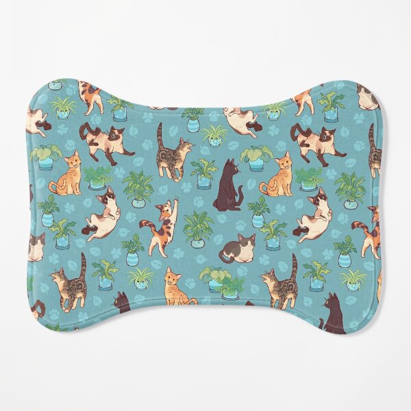 Cozy michis in blue Dog Mat