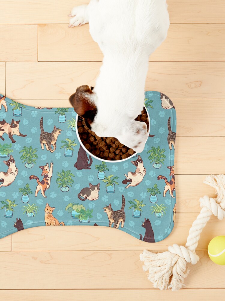 Alternate view of Cozy michis in blue Pet Mat