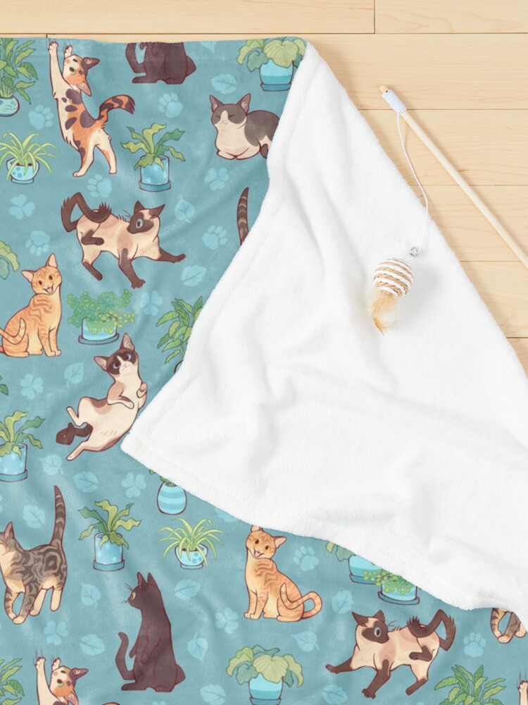 Alternate view of Cozy michis in blue Pet Blanket