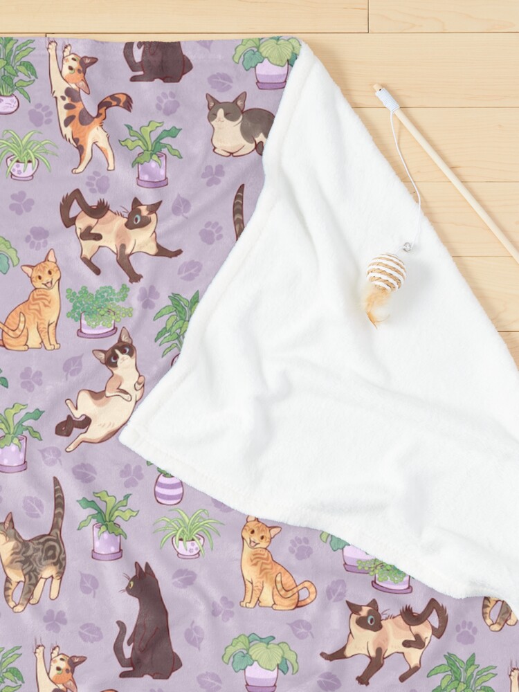 Alternate view of Cozy michis in lavender Pet Blanket