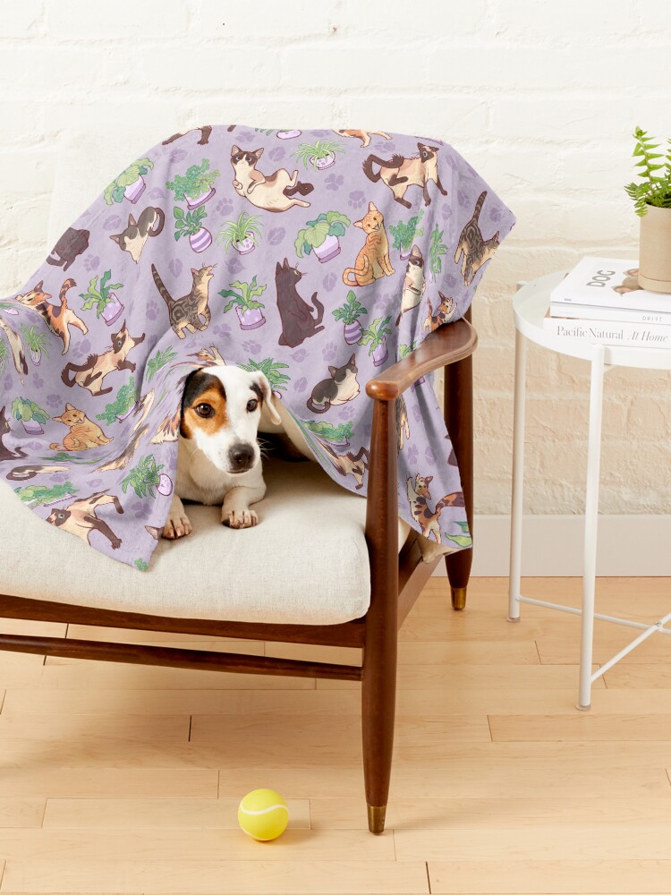 Alternate view of Cozy michis in lavender Pet Blanket