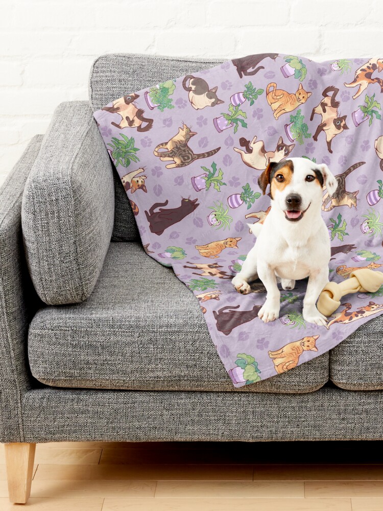 Alternate view of Cozy michis in lavender Pet Blanket