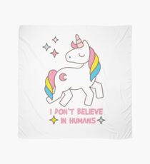 Ich glaube nicht an Menschen - Einhorn-lustiges T-Shirt Tuch