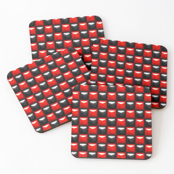 Item preview, Beat Saber Block Pattern 2022 - Crimson Red & Black designed and sold by JessySketches.