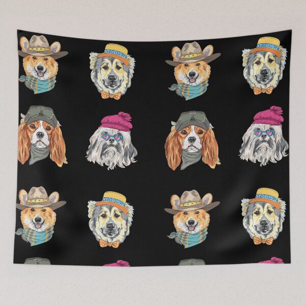 Item preview, funky Colorful Dog Breeds designed and sold by DigitalChickHub.