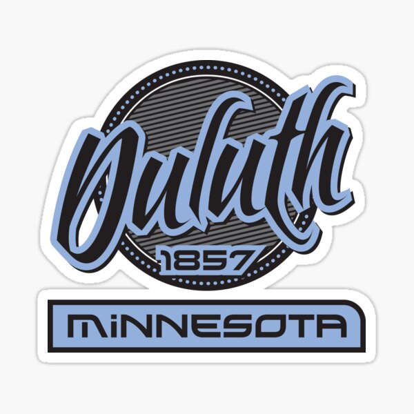 Item preview, Duluth, Minnesota, USA. Lettering. Blue color designed and sold by Dmitry Sytnikov.