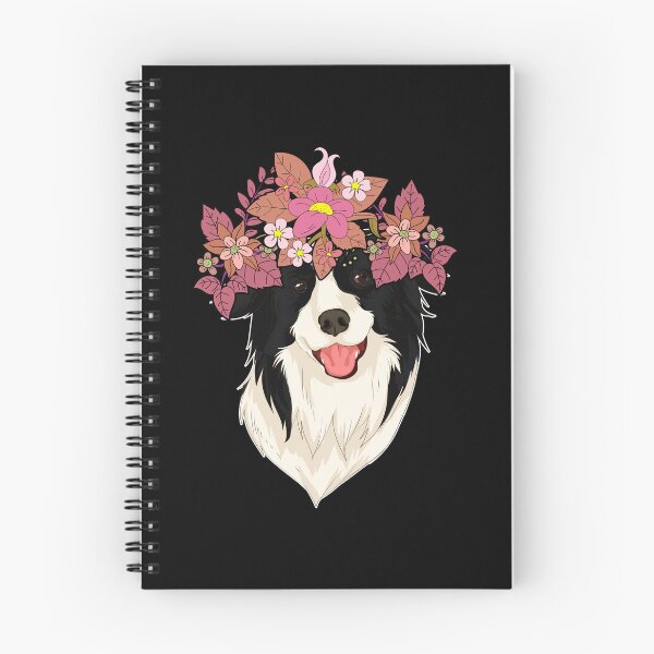 Item preview, Botanical Flower Crown Dog Lover Pet Border Collie designed and sold by bestshirtdesign.