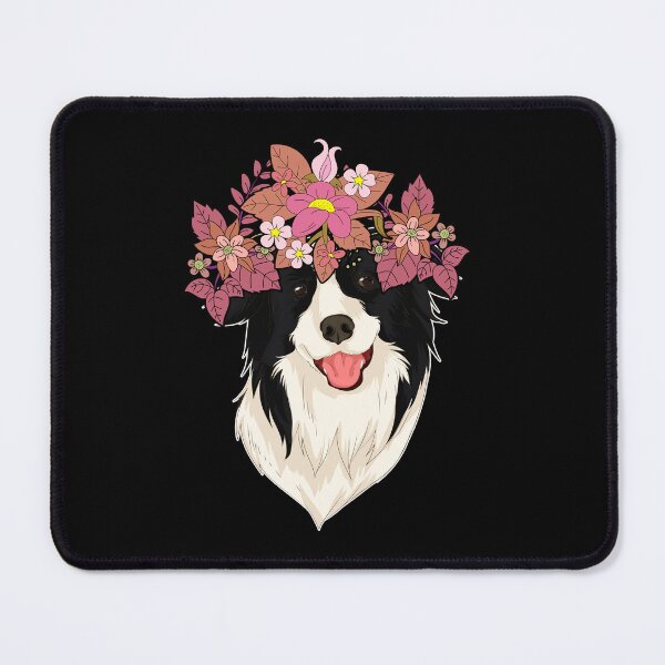Item preview, Botanical Flower Crown Dog Lover Pet Border Collie designed and sold by bestshirtdesign.