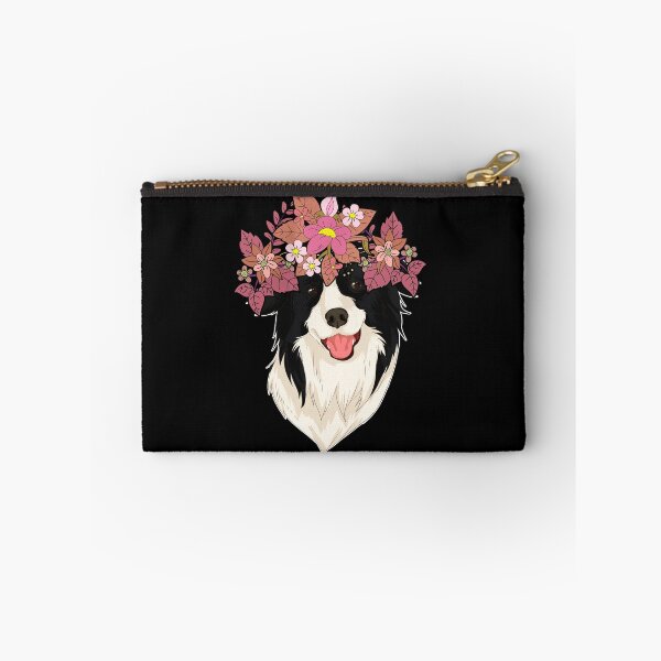 Item preview, Botanical Flower Crown Dog Lover Pet Border Collie designed and sold by bestshirtdesign.