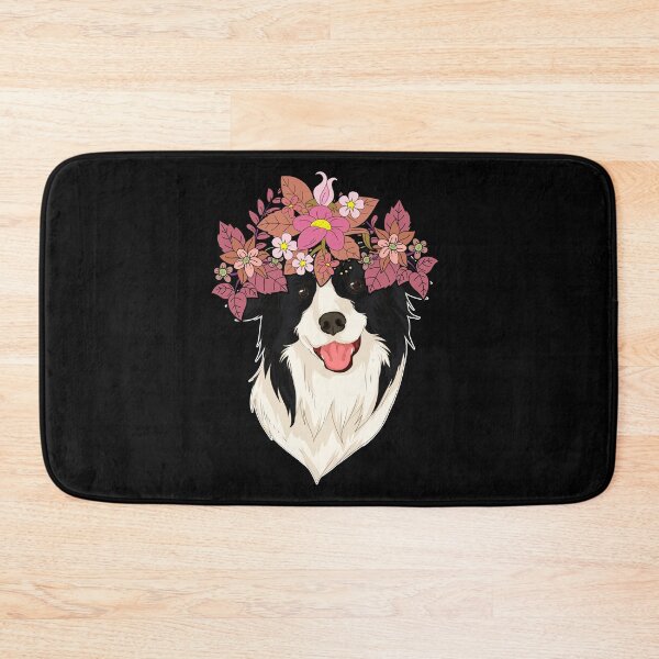Item preview, Botanical Flower Crown Dog Lover Pet Border Collie designed and sold by bestshirtdesign.