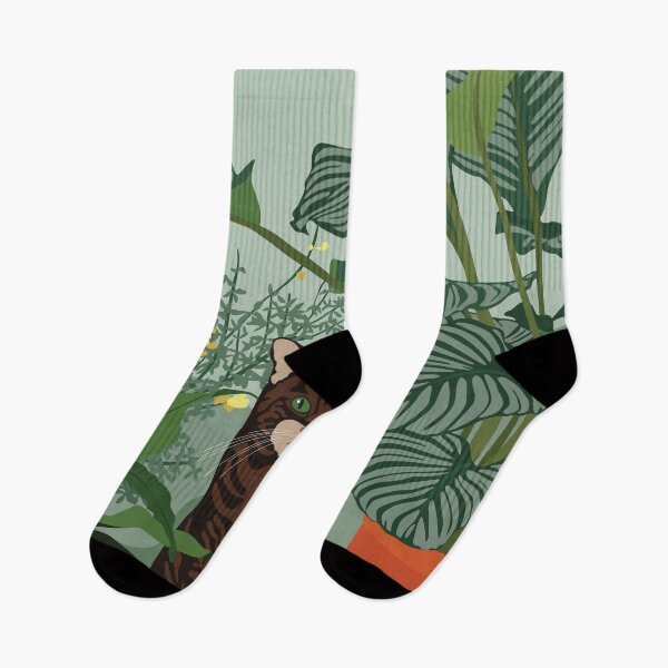 Item preview, Cat and Plants designed and sold by zykydesigns.