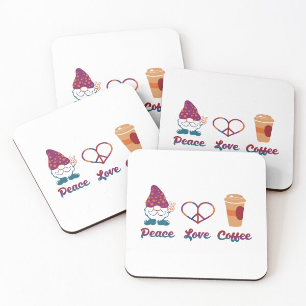 Item preview, Cute peace love coffee gnome designed and sold by Coffee-prince.