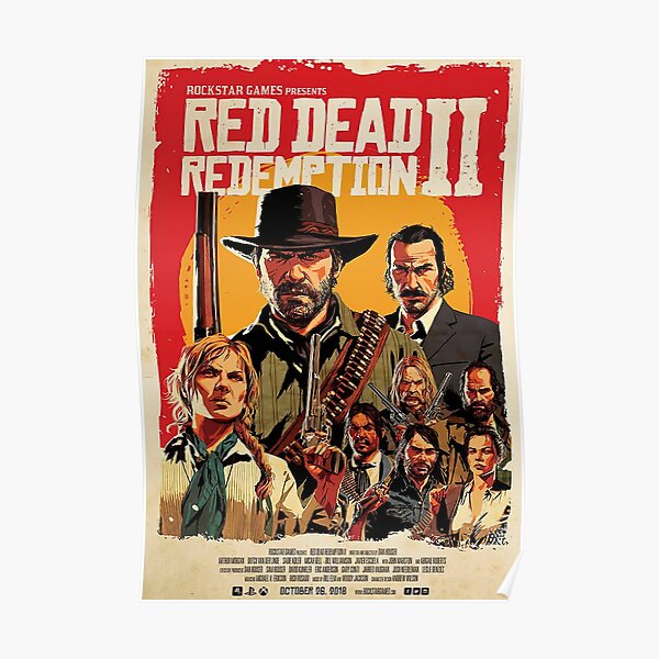 Red Gun Red Dead Poster