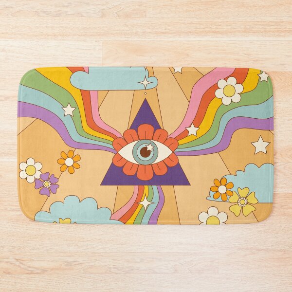 Item preview, retro hippie boho rainbow print  designed and sold by MartaOlgaKlara.