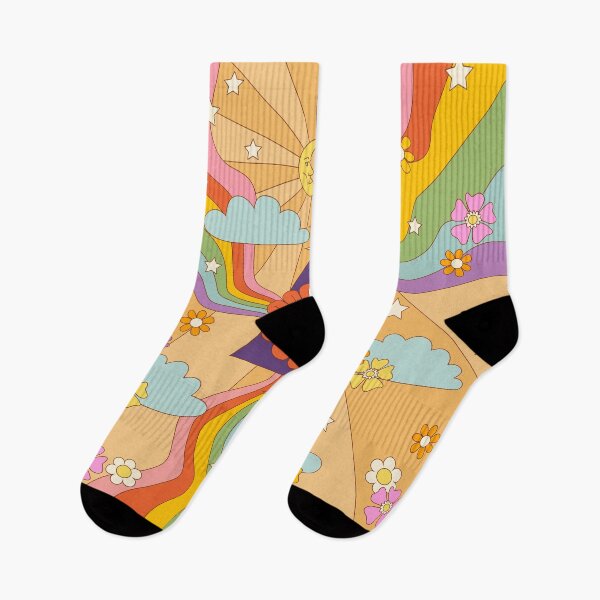 Item preview, retro hippie boho rainbow print  designed and sold by MartaOlgaKlara.