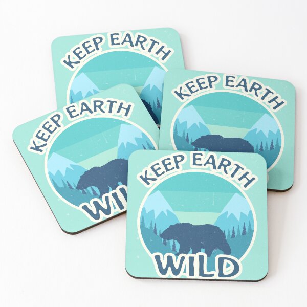 Item preview, Keep earth Wild, Bear, blue bear.  designed and sold by jimcaza.