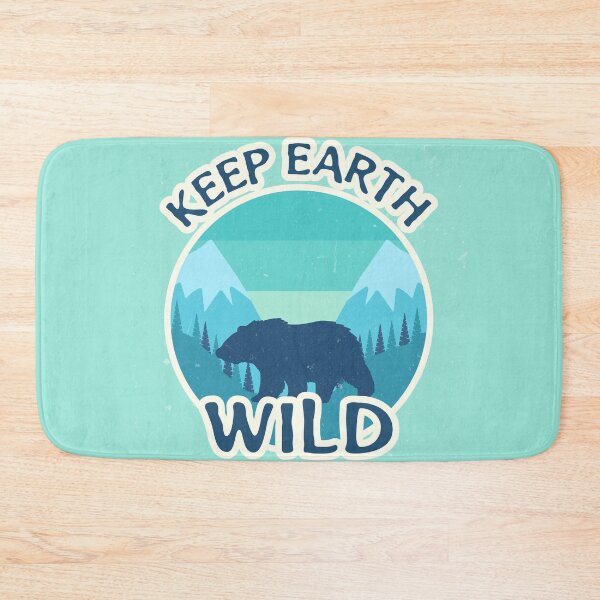 Item preview, Keep earth Wild, Bear, blue bear.  designed and sold by jimcaza.