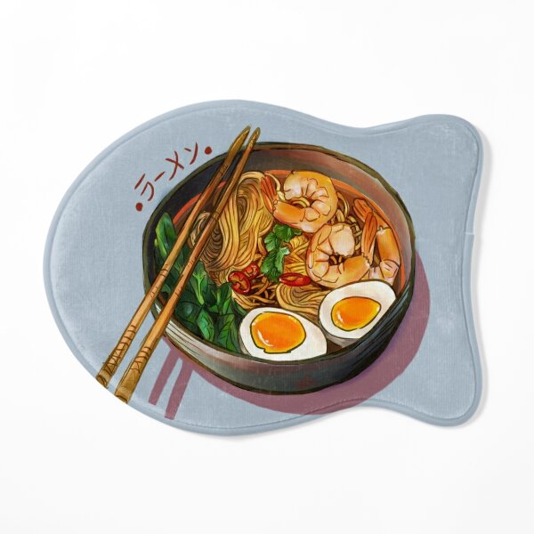 Japanses Ramen Noodles Bowl Cat Mat