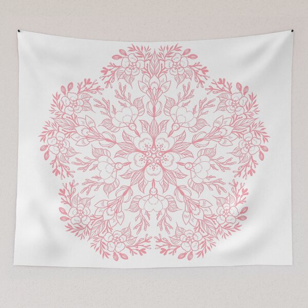 Item preview, Spring Cherry blossom Mandala- Peach / coral designed and sold by saraknid.