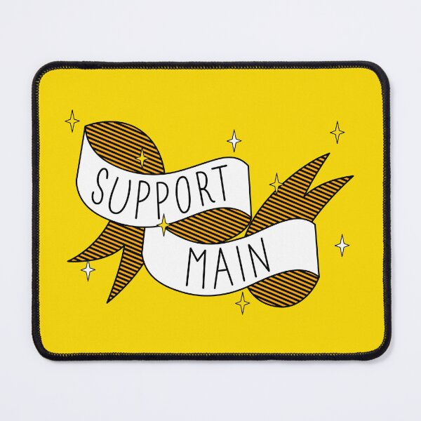 Item preview, Support Main Gamer Healer Yellow White Cartoon Banner designed and sold by JessicaAmber.