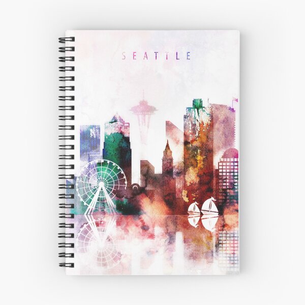 Item preview, Seattle watercolor designed and sold by DimDom.
