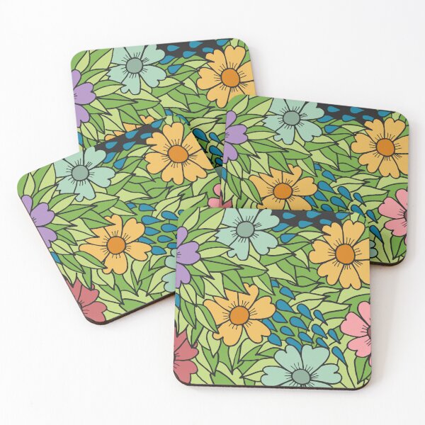 Item preview, Colorful Flowers Floral Background designed and sold by DigitalChickHub.