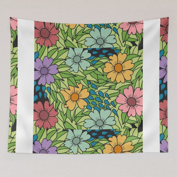 Item preview, Colorful Flowers Floral Background designed and sold by DigitalChickHub.