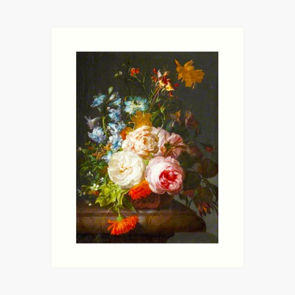 Item preview, Rachel Ruysch - Flowers in a Terracotta Vase designed and sold by gologodesigns.